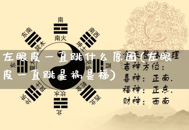 左眼皮一直跳什么原因(左眼皮一直跳是祸是福)_https://www.dao-sheng-yuan.com_八字_第1张
