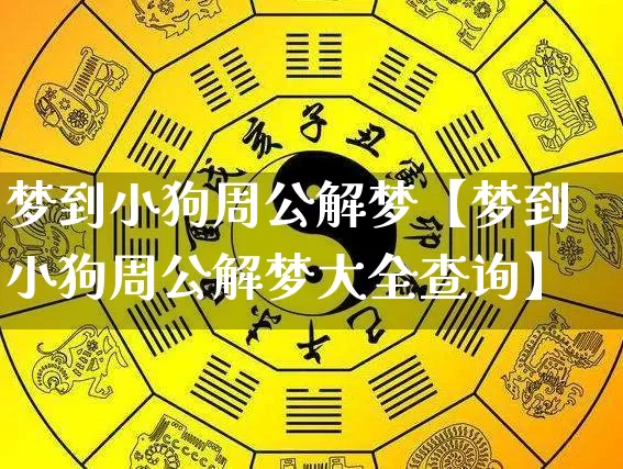 梦到小狗周公解梦【梦到小狗周公解梦大全查询】_https://www.dao-sheng-yuan.com_易经_第1张