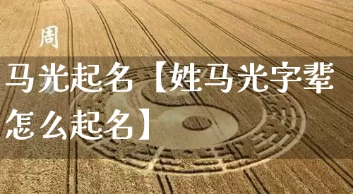 马光起名【姓马光字辈怎么起名】_https://www.dao-sheng-yuan.com_周公解梦_第1张