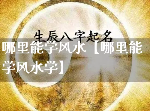 哪里能学风水【哪里能学风水学】_https://www.dao-sheng-yuan.com_风水_第1张