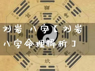 刘岩 八字【刘岩八字命理解析】_https://www.dao-sheng-yuan.com_起名_第1张