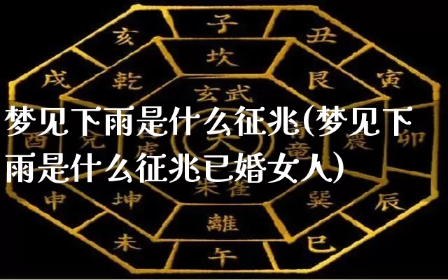 梦见下雨是什么征兆(梦见下雨是什么征兆已婚女人)_https://www.dao-sheng-yuan.com_算命_第1张