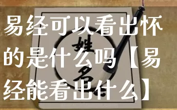 易经可以看出怀的是什么吗【易经能看出什么】_https://www.dao-sheng-yuan.com_风水_第1张