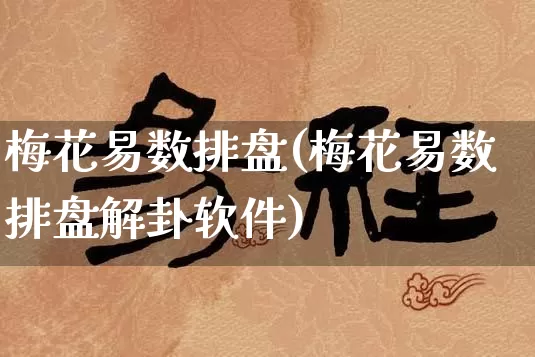 梅花易数排盘(梅花易数排盘解卦软件)_https://www.dao-sheng-yuan.com_十二星座_第1张