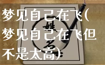 梦见自己在飞(梦见自己在飞但不是太高)_https://www.dao-sheng-yuan.com_十二星座_第1张