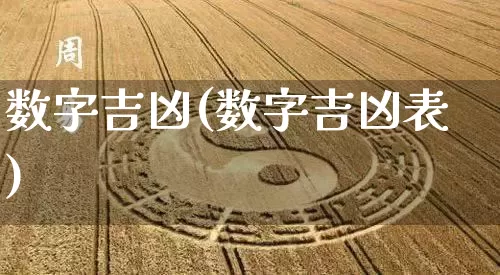 数字吉凶(数字吉凶表)_https://www.dao-sheng-yuan.com_风水_第1张