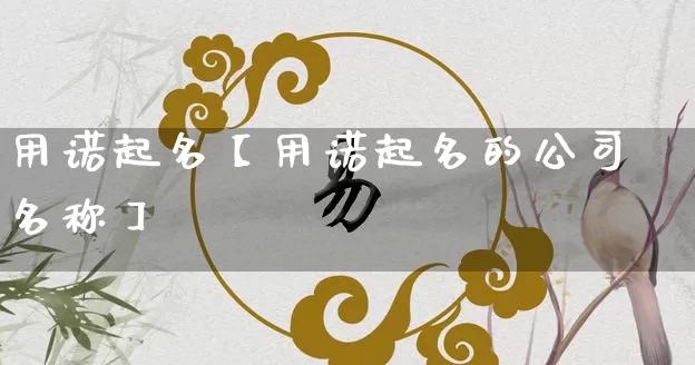 用诺起名【用诺起名的公司名称】_https://www.dao-sheng-yuan.com_算命_第1张