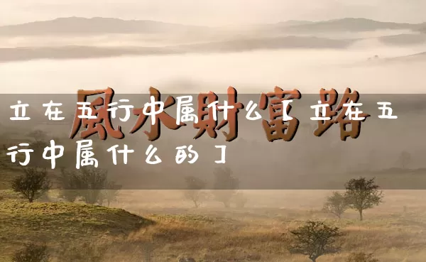 立在五行中属什么【立在五行中属什么的】_https://www.dao-sheng-yuan.com_起名_第1张