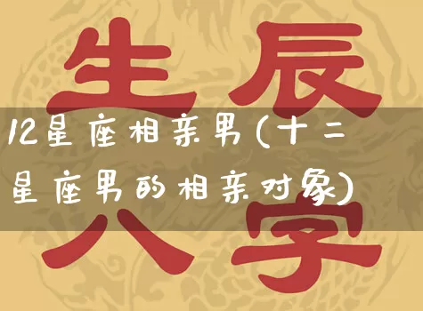 12星座相亲男(十二星座男的相亲对象)_https://www.dao-sheng-yuan.com_道源国学_第1张