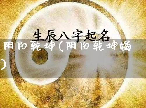 阴阳乾坤(阴阳乾坤镯)_https://www.dao-sheng-yuan.com_风水_第1张