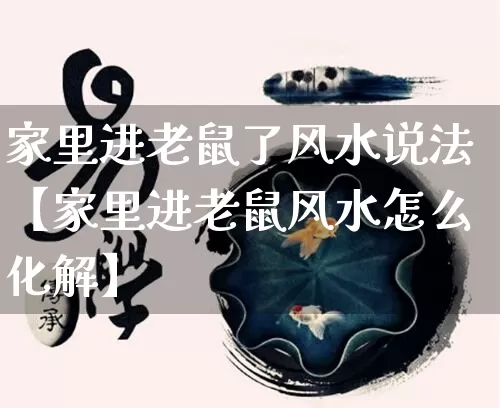 家里进老鼠了风水说法【家里进老鼠风水怎么化解】_https://www.dao-sheng-yuan.com_八字_第1张