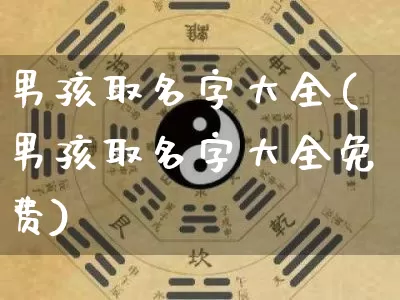 男孩取名字大全(男孩取名字大全免费)_https://www.dao-sheng-yuan.com_生肖属相_第1张
