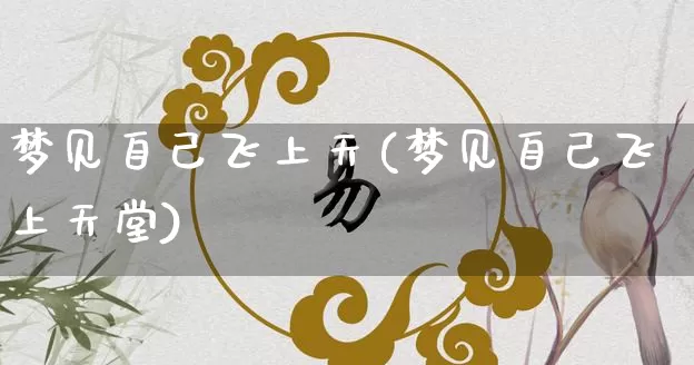 梦见自己飞上天(梦见自己飞上天堂)_https://www.dao-sheng-yuan.com_道源国学_第1张