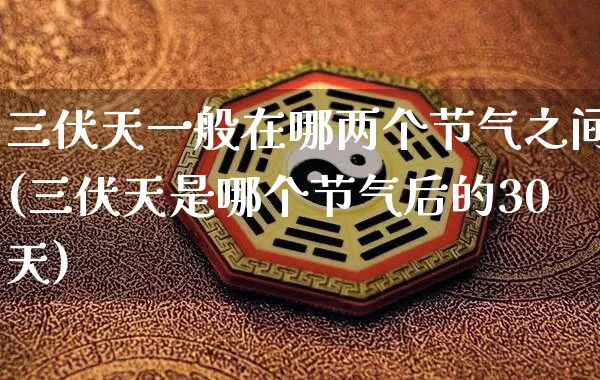三伏天一般在哪两个节气之间(三伏天是哪个节气后的30天)_https://www.dao-sheng-yuan.com_易经_第1张