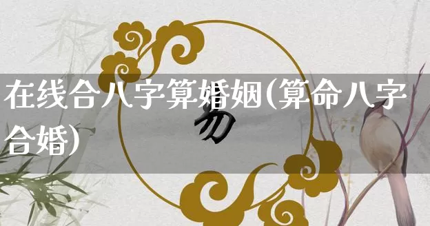 在线合八字算婚姻(算命八字合婚)_https://www.dao-sheng-yuan.com_八字_第1张