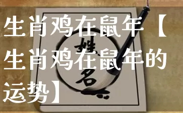 生肖鸡在鼠年【生肖鸡在鼠年的运势】_https://www.dao-sheng-yuan.com_五行_第1张