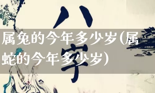 属兔的今年多少岁(属蛇的今年多少岁)_https://www.dao-sheng-yuan.com_八字_第1张