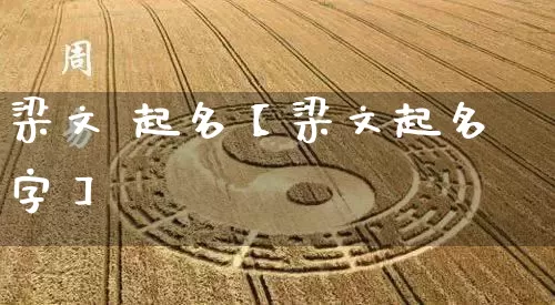 梁文 起名【梁文起名字】_https://www.dao-sheng-yuan.com_八字_第1张