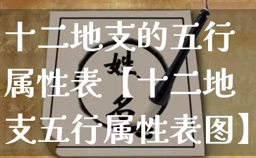 十二地支的五行属性表【十二地支五行属性表图】_https://www.dao-sheng-yuan.com_起名_第1张