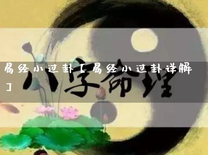 易经小过卦【易经小过卦详解】_https://www.dao-sheng-yuan.com_道源国学_第1张