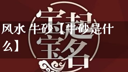 风水 牛砂【牛砂是什么】_https://www.dao-sheng-yuan.com_八字_第1张