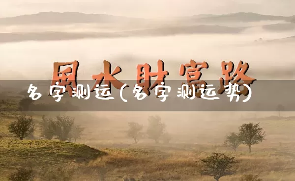 名字测运(名字测运势)_https://www.dao-sheng-yuan.com_十二星座_第1张