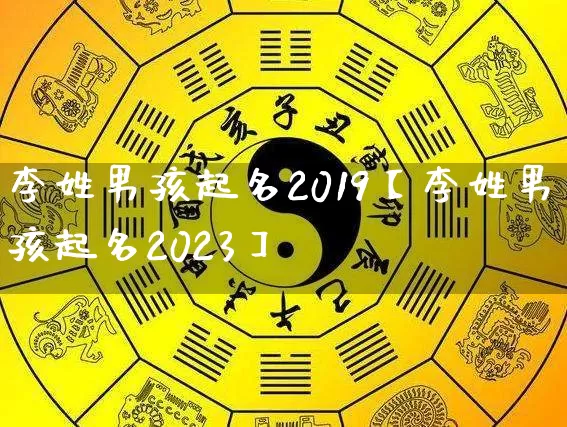 李姓男孩起名2019【李姓男孩起名2023】_https://www.dao-sheng-yuan.com_易经_第1张