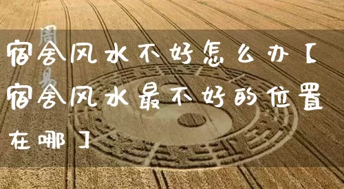 宿舍风水不好怎么办【宿舍风水最不好的位置在哪】_https://www.dao-sheng-yuan.com_风水_第1张