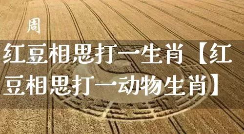 红豆相思打一生肖【红豆相思打一动物生肖】_https://www.dao-sheng-yuan.com_八字_第1张