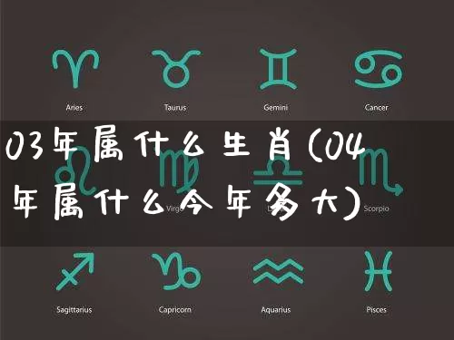 03年属什么生肖(04年属什么今年多大)_https://www.dao-sheng-yuan.com_生肖属相_第1张