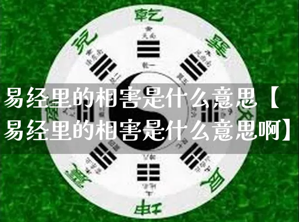 易经里的相害是什么意思【易经里的相害是什么意思啊】_https://www.dao-sheng-yuan.com_五行_第1张