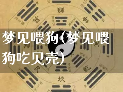 梦见喂狗(梦见喂狗吃贝壳)_https://www.dao-sheng-yuan.com_道源国学_第1张