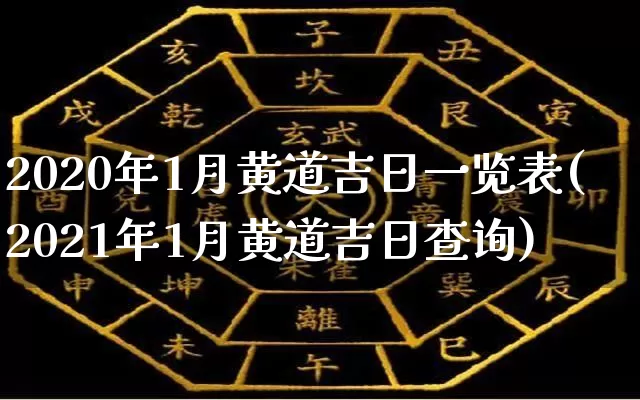 2020年1月黄道吉日一览表(2021年1月黄道吉日查询)_https://www.dao-sheng-yuan.com_算命_第1张