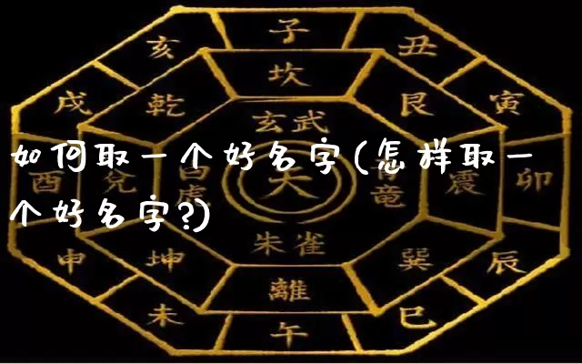 如何取一个好名字(怎样取一个好名字?)_https://www.dao-sheng-yuan.com_周公解梦_第1张