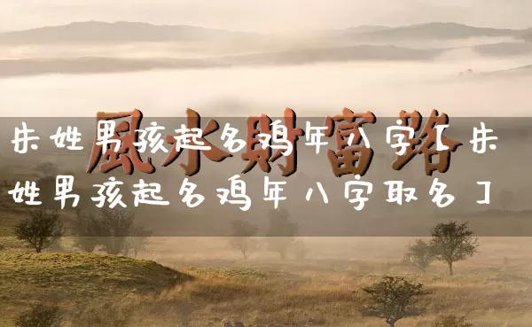 朱姓男孩起名鸡年八字【朱姓男孩起名鸡年八字取名】_https://www.dao-sheng-yuan.com_起名_第1张