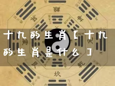 十九的生肖【十九的生肖是什么】_https://www.dao-sheng-yuan.com_道源国学_第1张