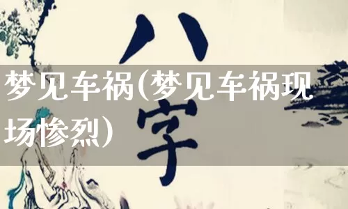 梦见车祸(梦见车祸现场惨烈)_https://www.dao-sheng-yuan.com_周公解梦_第1张