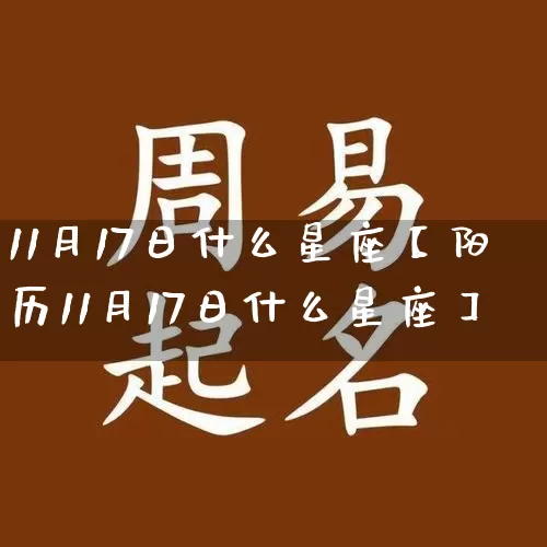 11月17日什么星座【阳历11月17日什么星座】_https://www.dao-sheng-yuan.com_八字_第1张