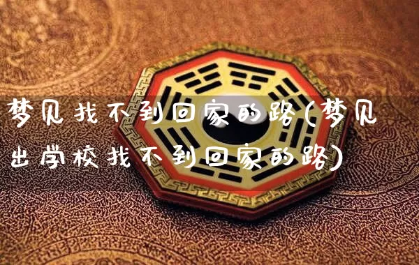 梦见找不到回家的路(梦见出学校找不到回家的路)_https://www.dao-sheng-yuan.com_风水_第1张