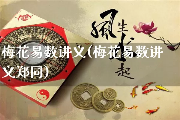 梅花易数讲义(梅花易数讲义郑同)_https://www.dao-sheng-yuan.com_易经_第1张