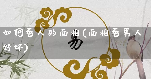 如何看人的面相(面相看男人好坏)_https://www.dao-sheng-yuan.com_风水_第1张