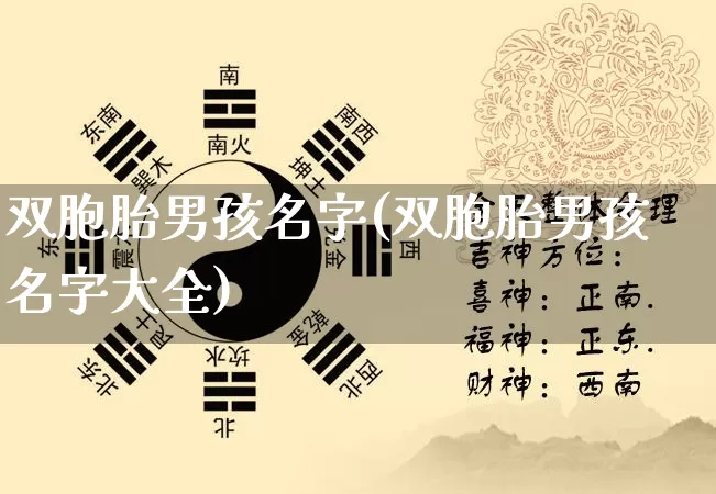 双胞胎男孩名字(双胞胎男孩名字大全)_https://www.dao-sheng-yuan.com_十二星座_第1张