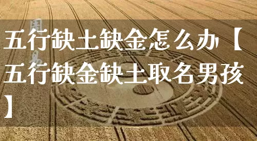 五行缺土缺金怎么办【五行缺金缺土取名男孩】_https://www.dao-sheng-yuan.com_周公解梦_第1张