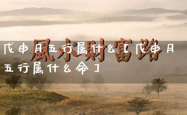 戊申月五行属什么【戊申月五行属什么命】_https://www.dao-sheng-yuan.com_五行_第1张