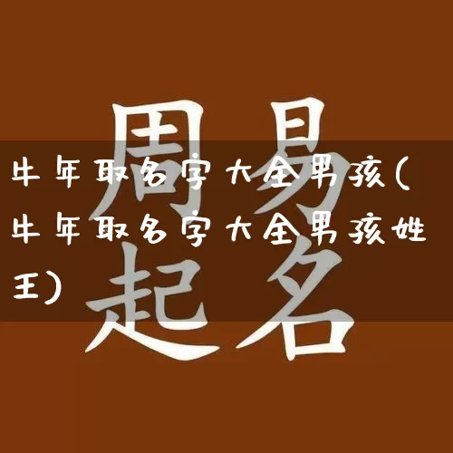 牛年取名字大全男孩(牛年取名字大全男孩姓王)_https://www.dao-sheng-yuan.com_生肖属相_第1张