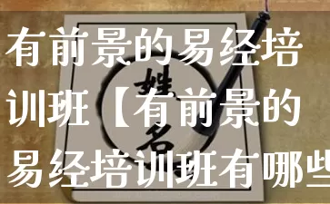 有前景的易经培训班【有前景的易经培训班有哪些】_https://www.dao-sheng-yuan.com_五行_第1张