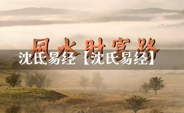 沈氐易经【沈氏易经】_https://www.dao-sheng-yuan.com_起名_第1张