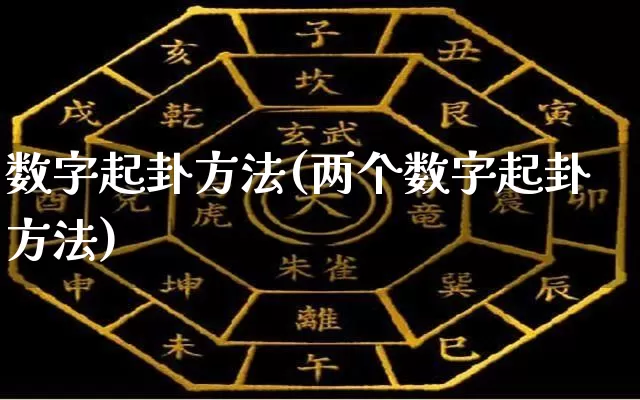 数字起卦方法(两个数字起卦方法)_https://www.dao-sheng-yuan.com_八字_第1张