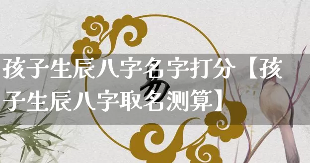 孩子生辰八字名字打分【孩子生辰八字取名测算】_https://www.dao-sheng-yuan.com_八字_第1张
