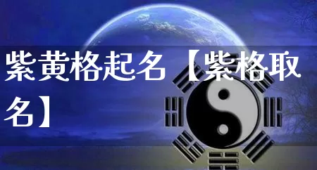 紫黄格起名【紫格取名】_https://www.dao-sheng-yuan.com_风水_第1张